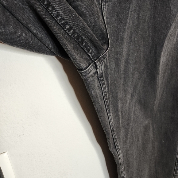 GAP Barrel Jeans Black High Rise Rigid Denim Women's Size 16 - Picture 14 of 16